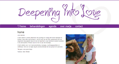 Desktop Screenshot of deepeningintolove.nl